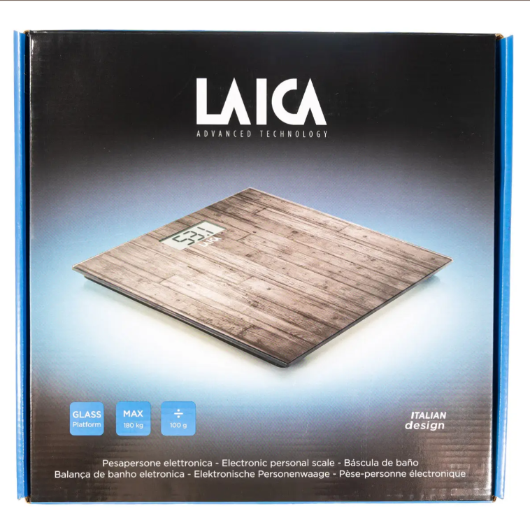 Laica Electronic Scale Dark Wood-PS1065
